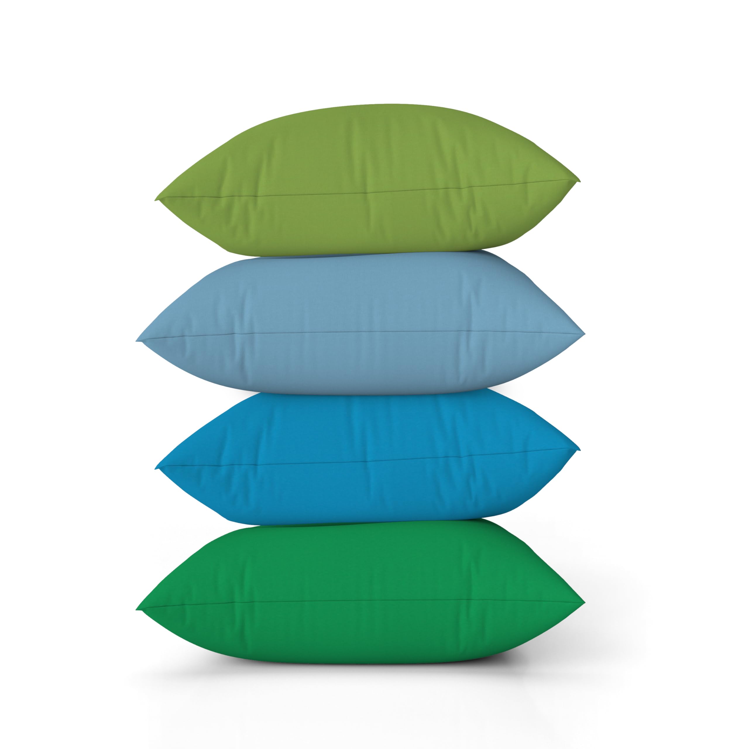 ggaimwf Solid Color Linen Look Cushion Covers for Sofa Bright Blue Green Throw Pillow for Bed Monet Oil Painted Color Handmade Square Cushion Cases with Invisible Zipper