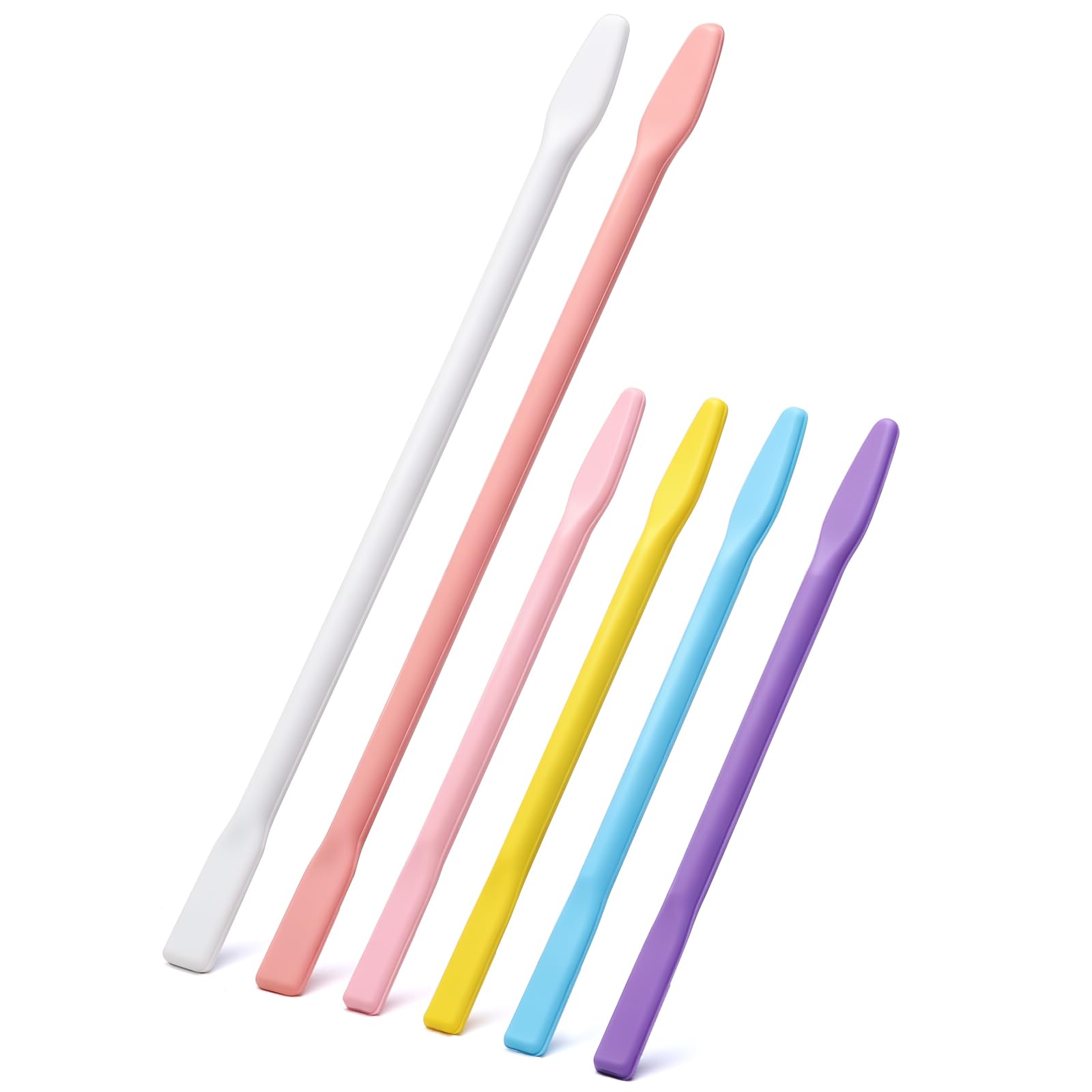 Luxeu Silicone Mixing Sticks, 6 Pcs Silicone Stir Sticks, Reusable and Washable, Stirring Rods for Mixing Resin, Paint, Making Glitter Tumblers, DIY Handmade, Resin Accessories