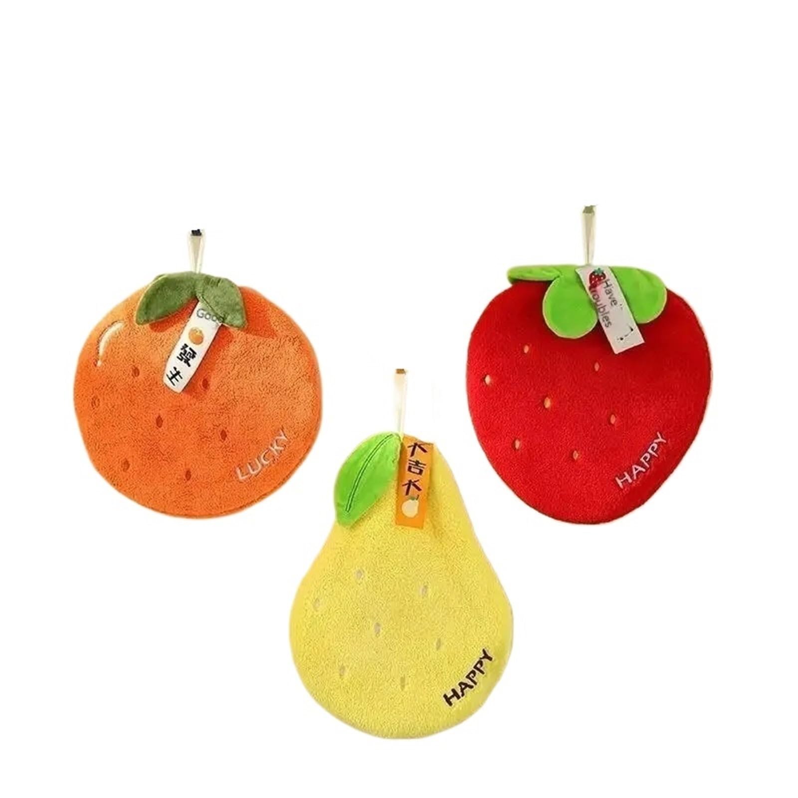 PPdingding 2pcs Cartoon Hanging Coral Fleece Hand Towel - Multi-Purpose Kitchen Towel for Drying Hands & Cleaning(3pc color6)