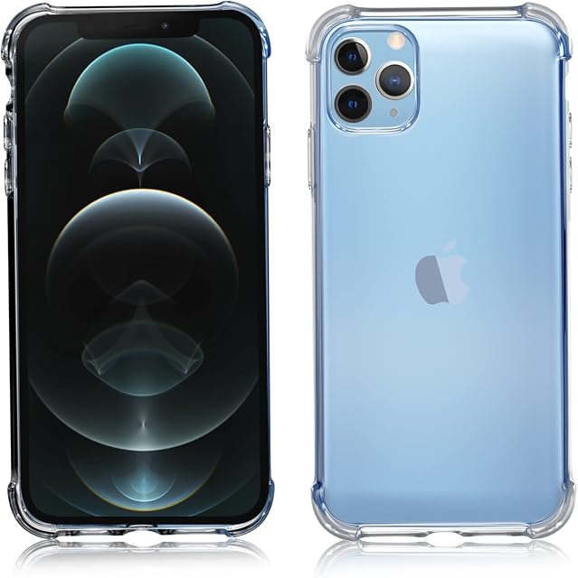 iPhone 13 Clear Shockproof Bumper Case Soft TPU Silicone Case Cover[Drop Protection] Crystal Gel Case Skin (Clear)