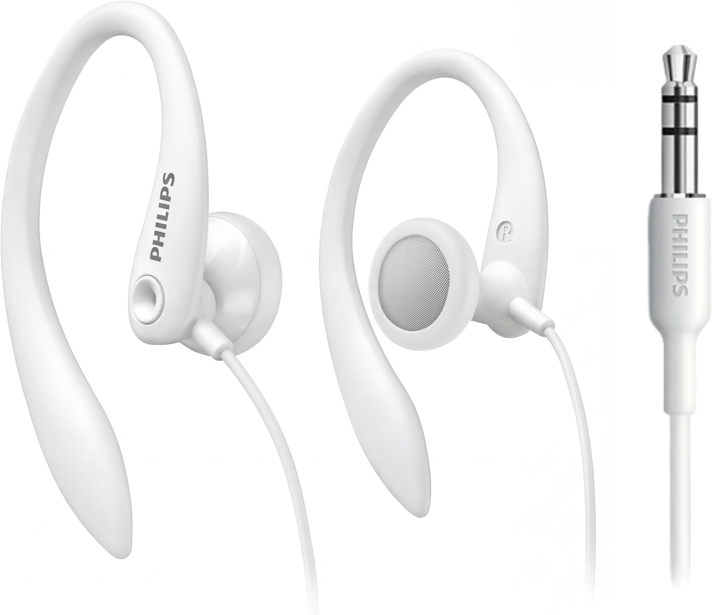 Philips SHS3200WT Flexible Earhook Headphones, White