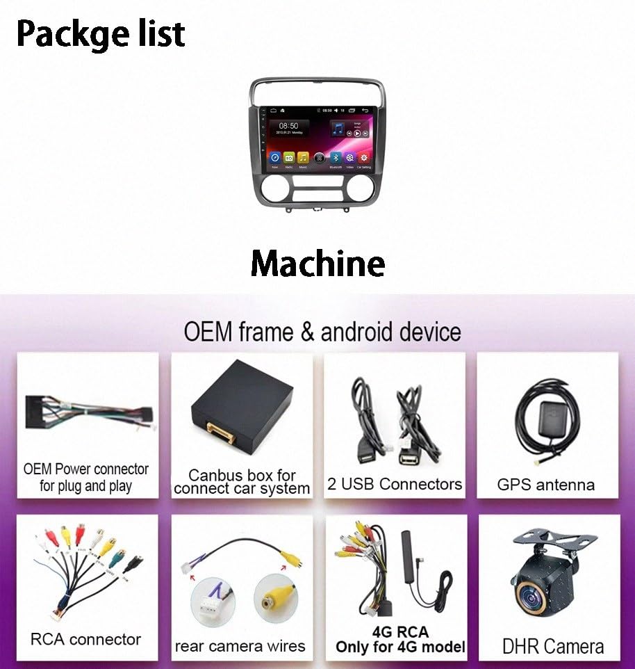 Radio coche 2 DIN con Carplay y Android Auto para Honda Stream 2001-2004 7