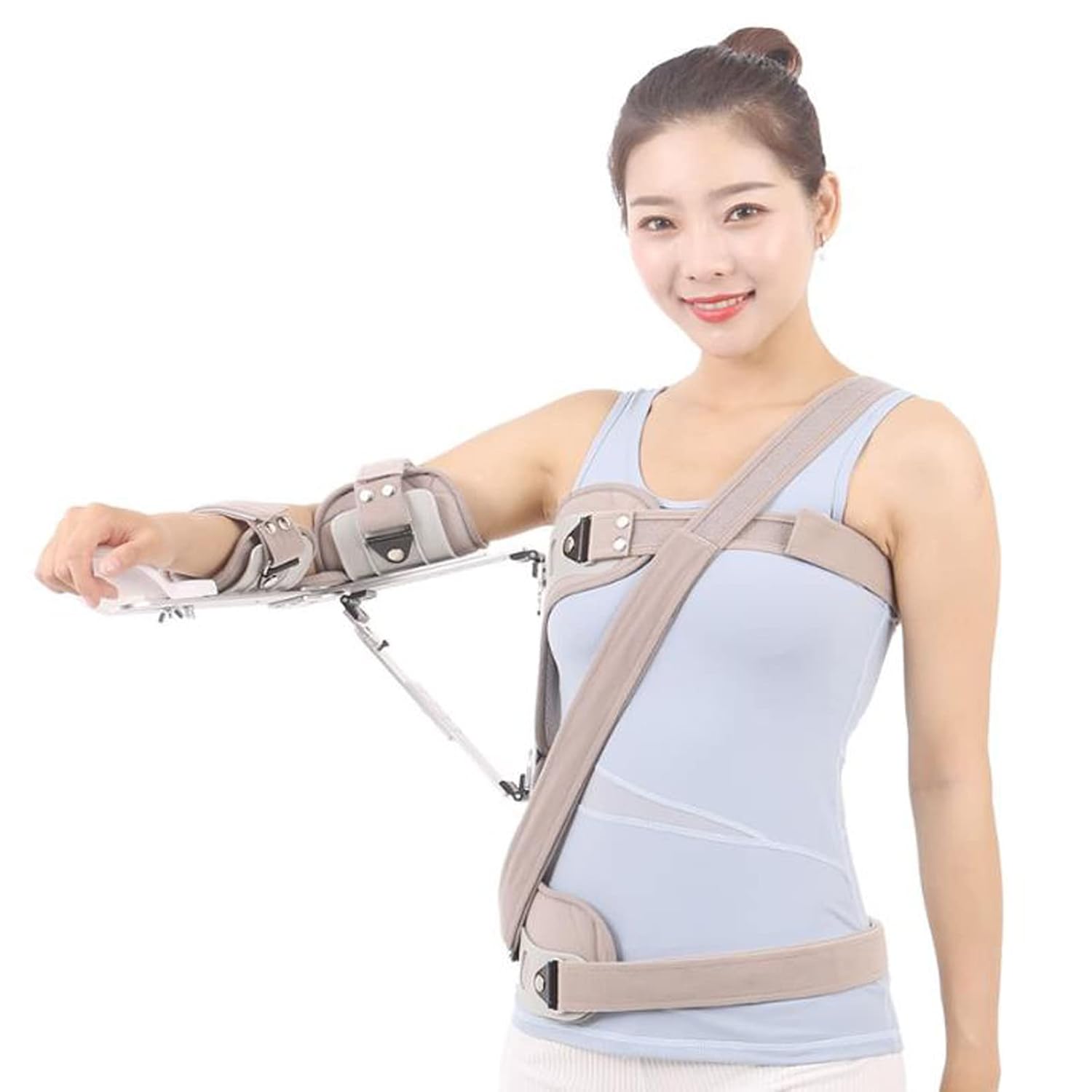 Adjustable External Shoulder Brace Limb Fixation Frame After Shoulder Sprain Surgery Comfortably Breathable and Supportive Decompression Wearable Walking