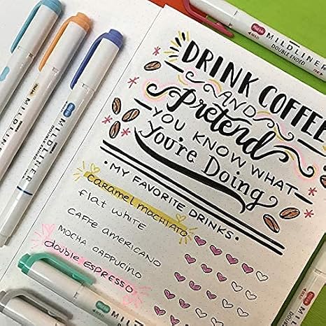 Zebra Pen Mildliner Double-Ended Highlighter Set, Broad and Fine Point Tips, Ideal for Bible Highlighting, No Bleed, 30 Pastel and Neutral ink Colors, Pack of 30