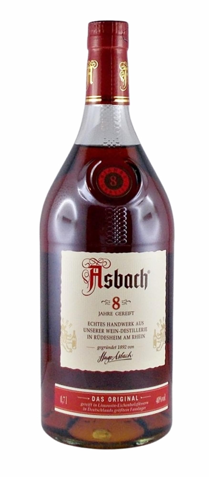 Asbach 8 Jahre Privatbrand Weinbrand + Brandy Glas + Erwärmer im Geschenk Karton Geschenkset Männergeschenke