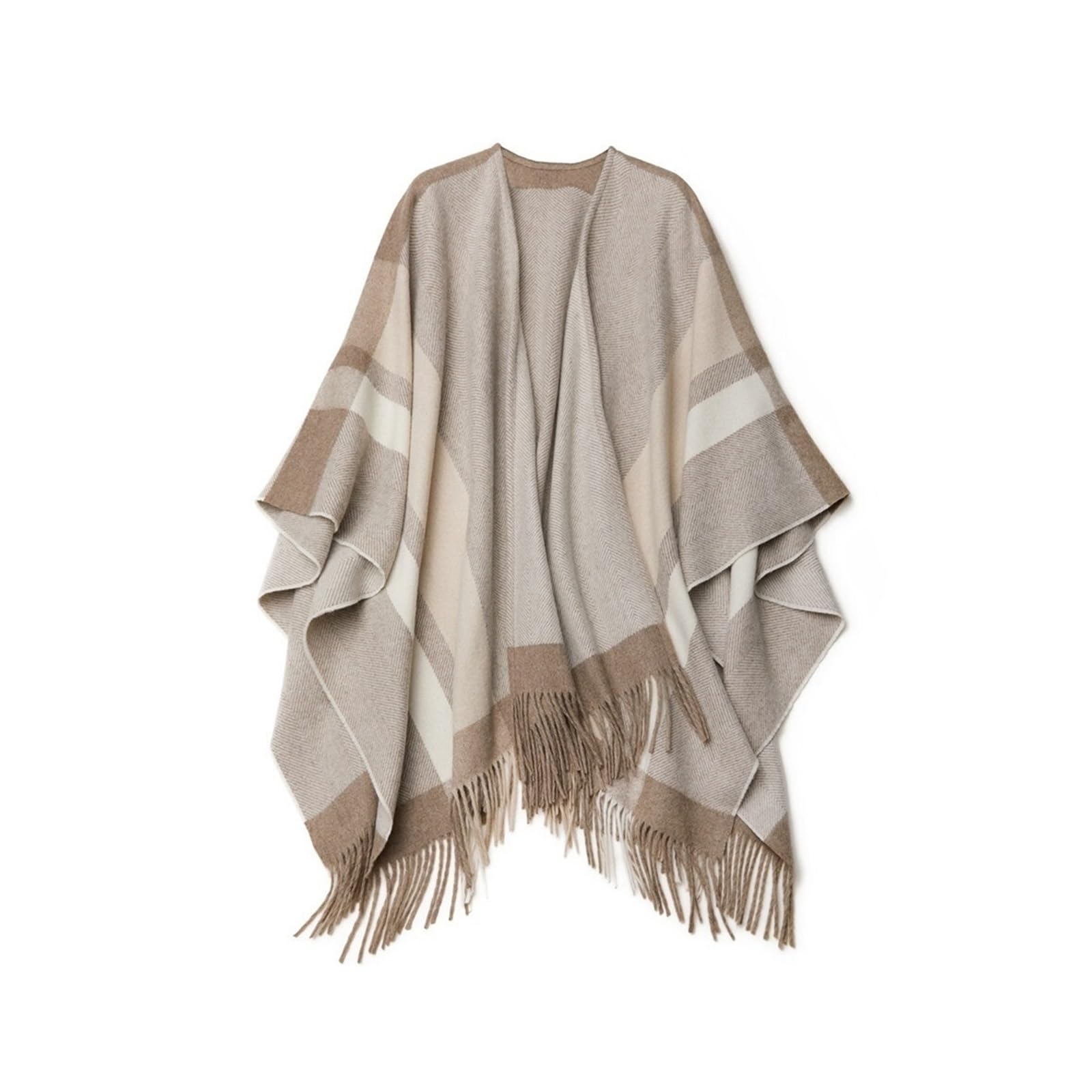 Capa exterior de lana for mujer, talla grande, chal grueso for otoño e invierno Chal para Oficina