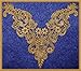 Beautiful Large Vintage Dusted Gold Metallic Venice/venise Lace Yoke Trim