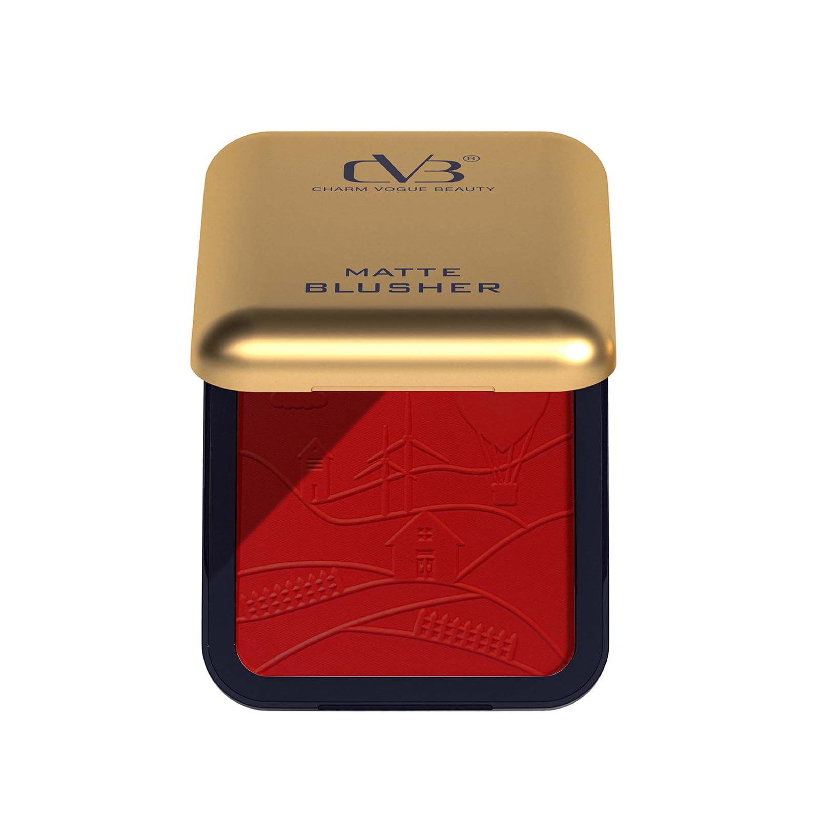 CVB Matte Blusher Pure Rouge | Lightweight Powder Blush for Natural Rosy Cheeks | Long-Lasting Matte Finish, 12g