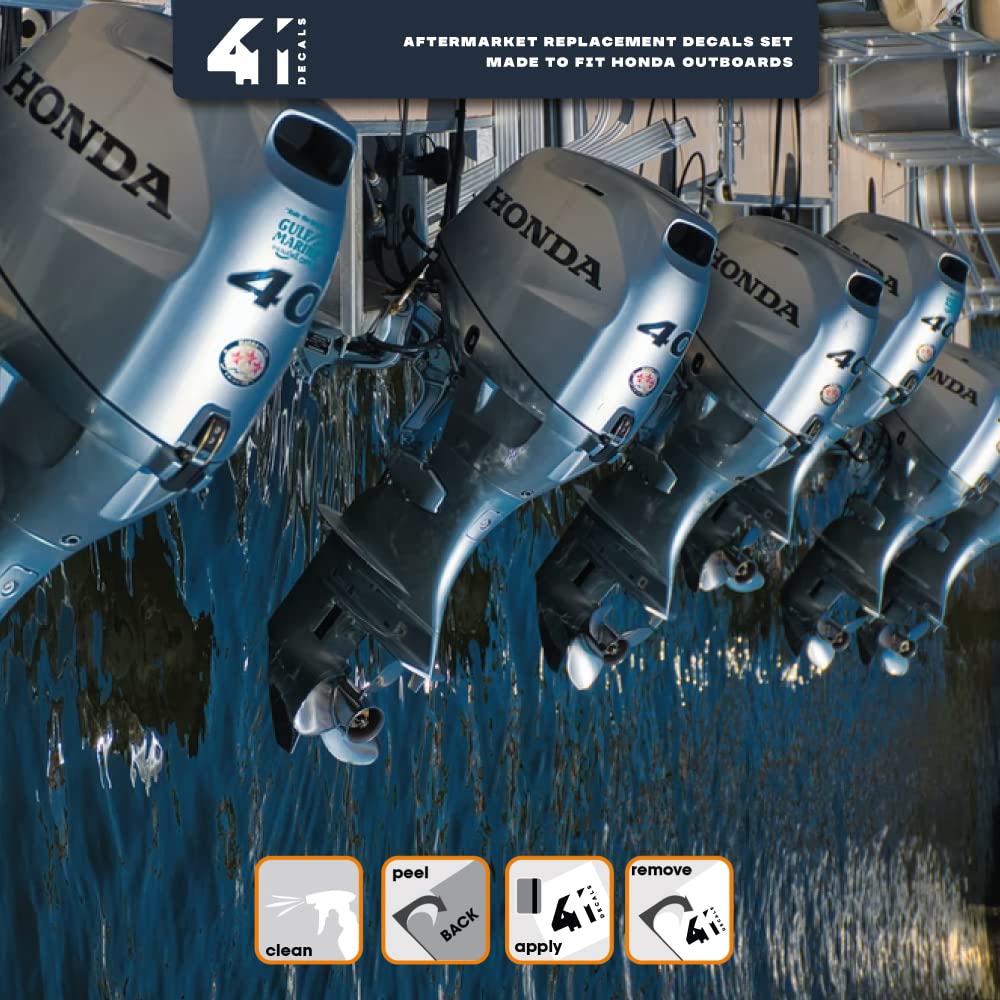 激AUTOMOTO PLAKETA FIM/ブラハム フォード/ノートン/ホンダ 411 Decals Aftermarket Replacement for Honda 115 F.Stroke Blue