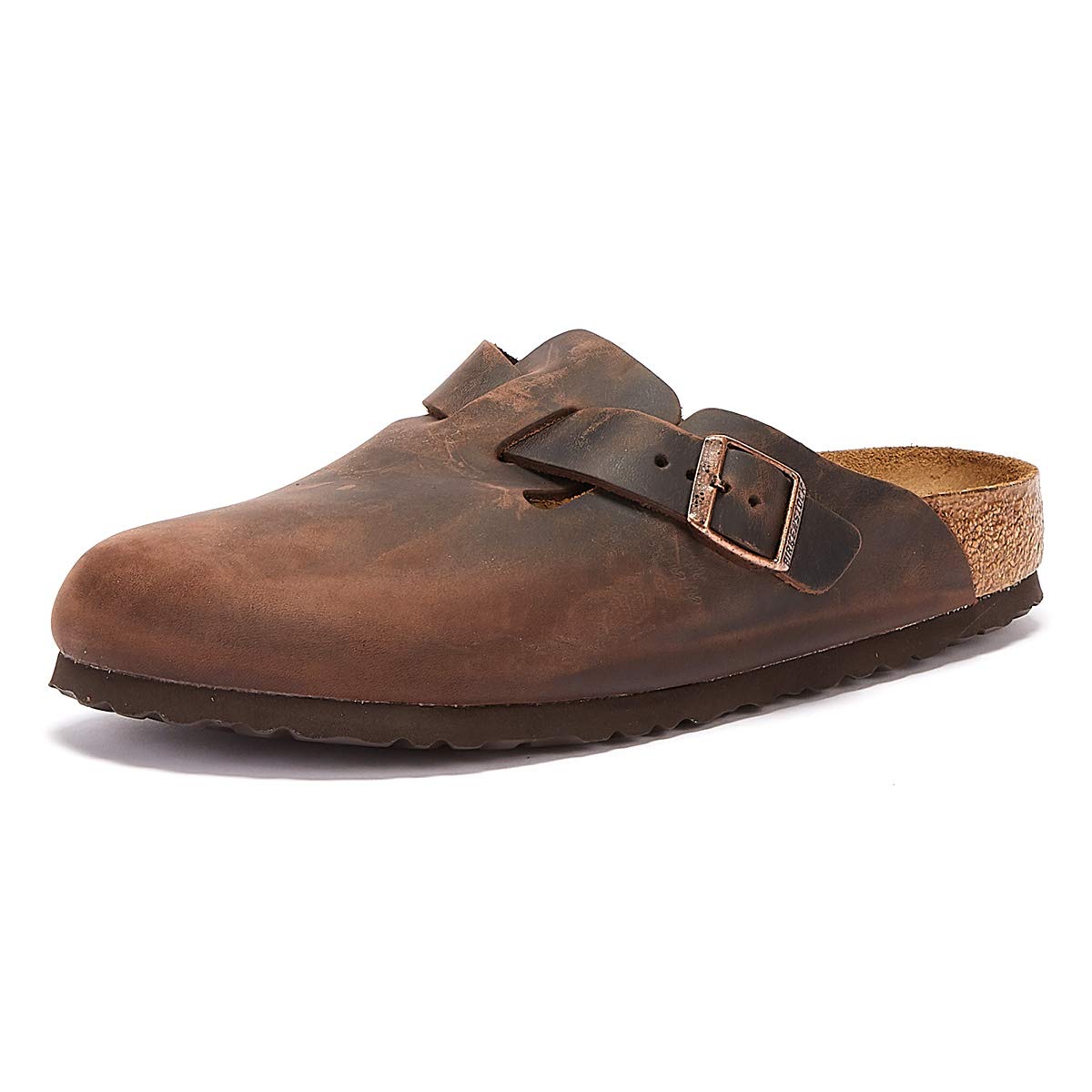 Birkenstock 860133 Boston Habana, Oiled Leather Zoccoli Uomo, Habana EU 38