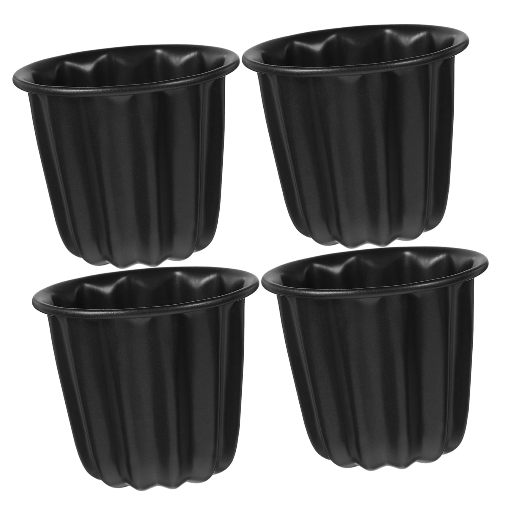 Lot De 2 Moules À Muffins En Métal Moules À Pâtisserie En Étain Pour Pudding À La Vapeur 4 Pièces X 2