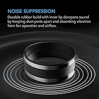 Vista 4 de AC Infinity Abrazadera de reducción de ruido de 4 pulgadas, acoplador de conducto con abrazaderas de acero inoxidable, acoplamiento de goma flexible