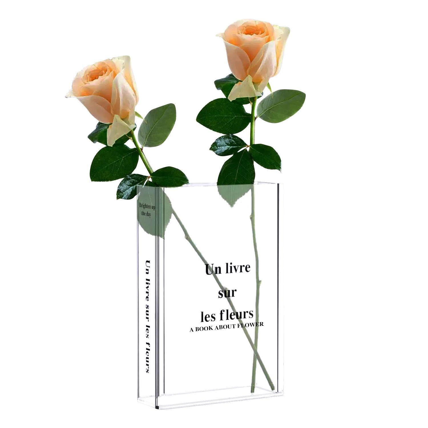 Eowvisn Transparent Color 1 Piece Transparent Vase, Creative Vase, Acrylic Vase, Decorative Vase, Table Decoration, Home Decoration