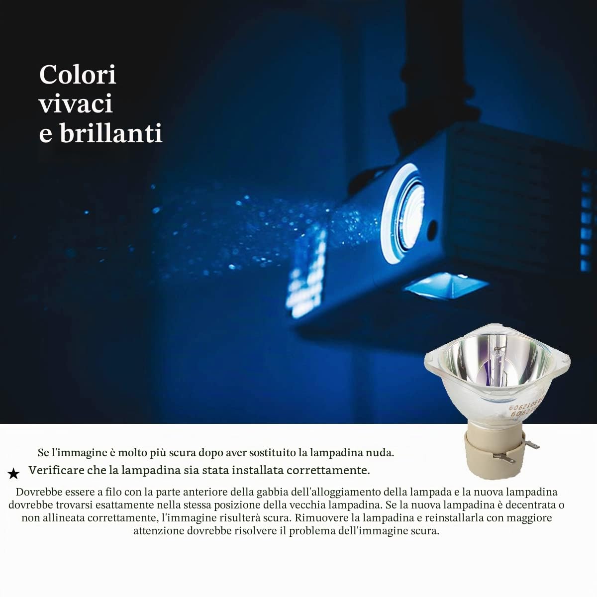 5J.J9R05.001 5J.JC205.001 5J.JFH05.001 Lampada proiettore | per BenQ MS527 MS524 TH530 MW529 TW526 MS517H TW529 MS521P MS506 MS512H MH530 MW526 MW571 TW539 Videoproiettori