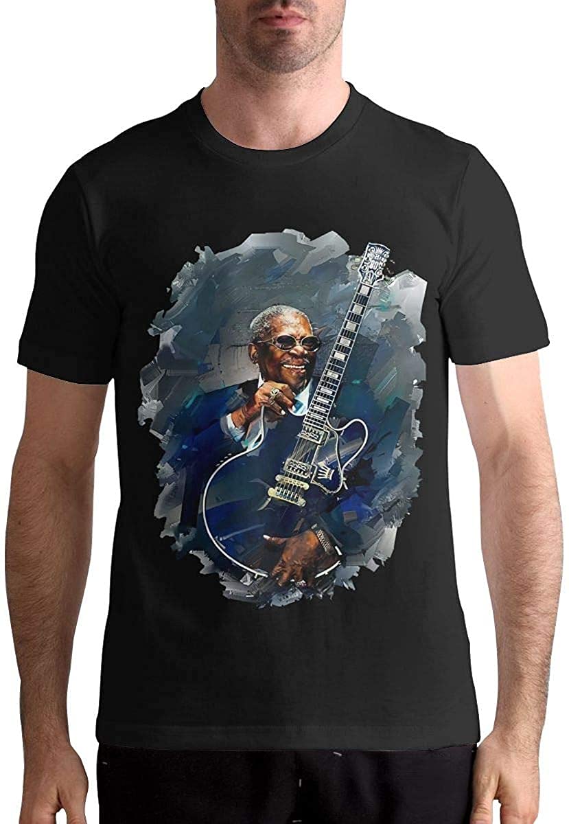 HllczmzzB.B. King T Shirt Men's Casual Personality Fashion Short Sleeved Shirt