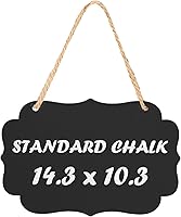 Kamehame Large Double-Sided Hanging Chalkboard Sign 14.3x10.3 Acrylic Blackboard with Jute Rope for Home, Party, Office, Garden Decor