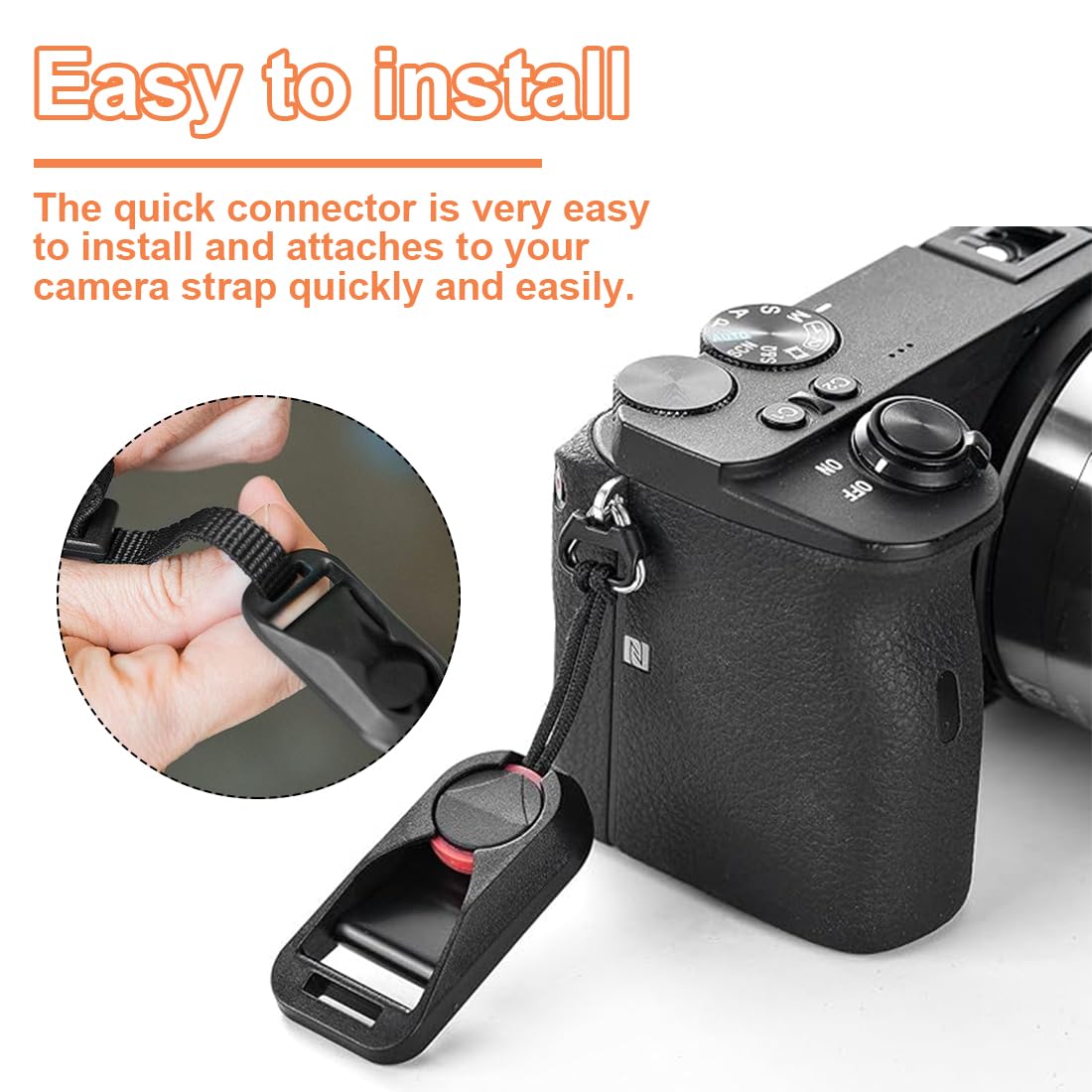 6 Fibbie Sgancio Rapido Per Fotocamera - Adattatori Universali Per Cinghie - Acciaio E Plastica Resistenti - Foto 5