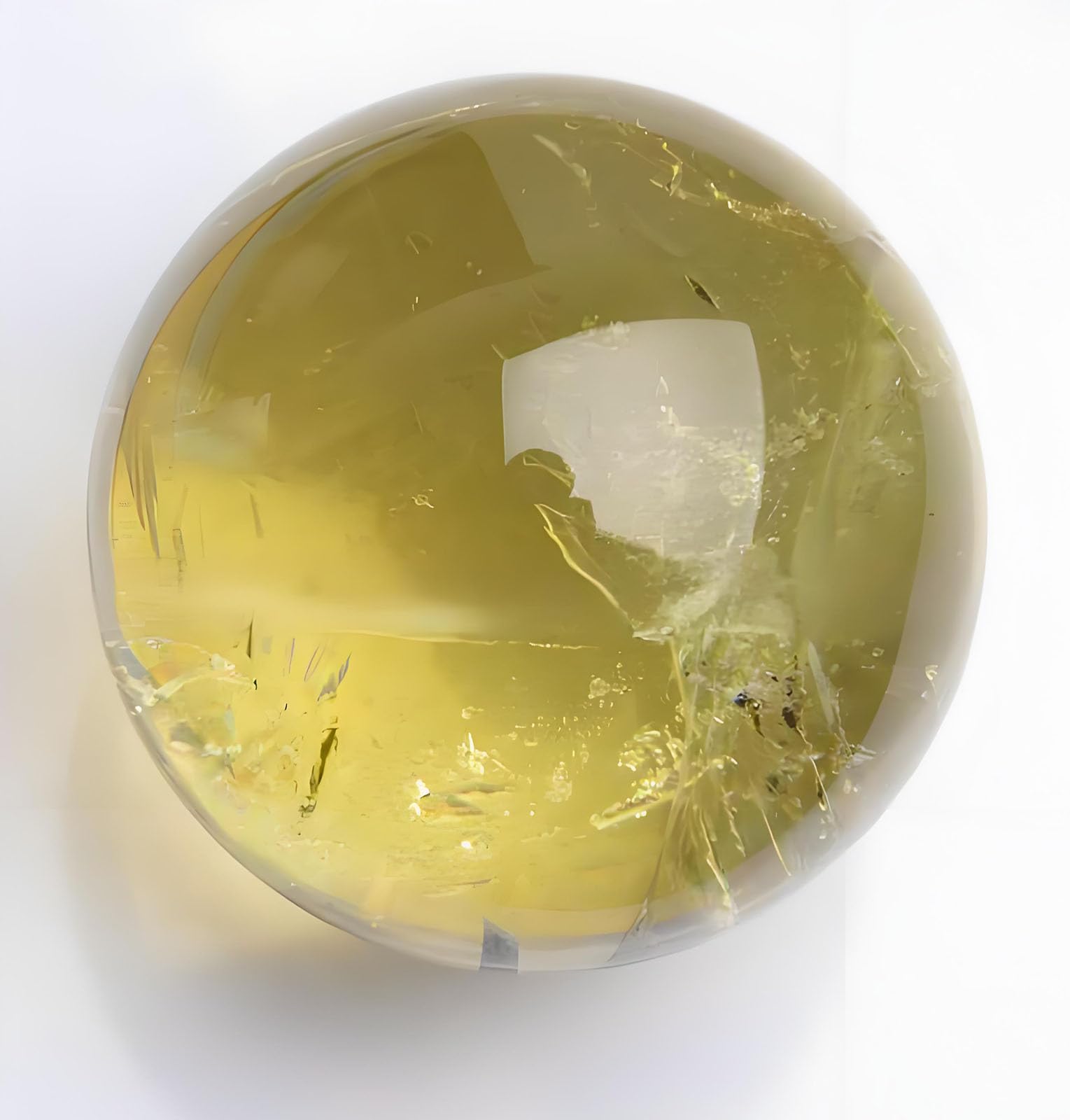 KCDFDVJFBM Polished Citrine Crystal Quartz Sphere, Yellow Ball, Spheres Ornaments Gifts for Home Decoration,8cm