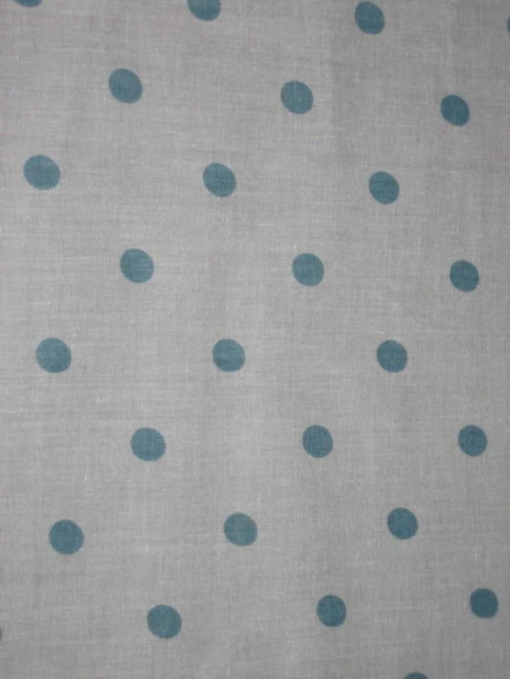 Cotton Organdy Printed Fabric for Sewing White with Blue Dots 44