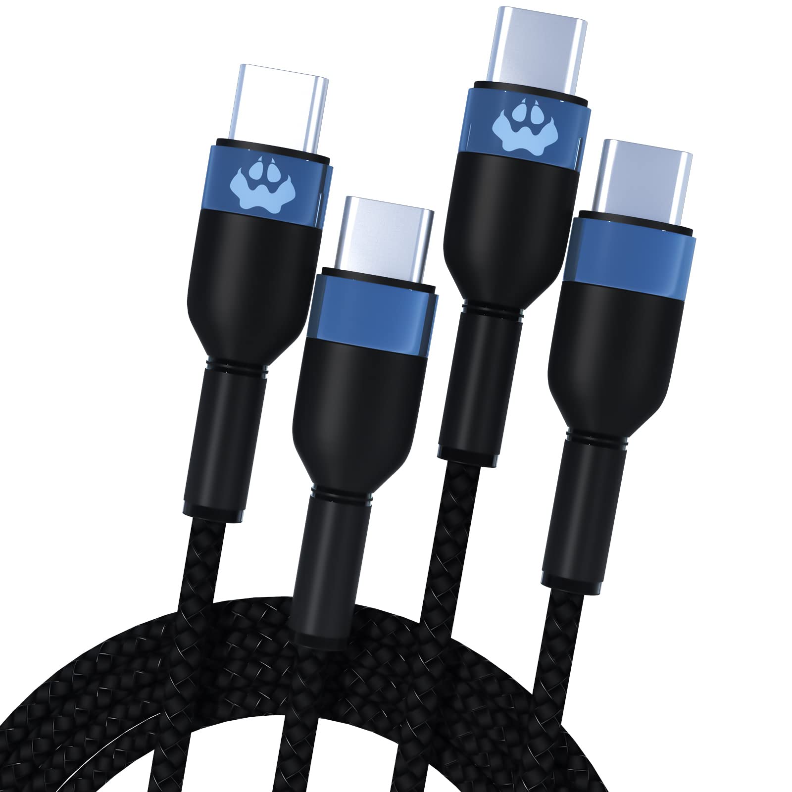 2 Pack 2M USB C to USB-C Charger Cable Fast Charging Nylon Braided Type C to Type C Cable Compatible with Google Pixel 5/4/4 XL Samsung Galaxy S22 S21 S2 1iPad Air/Pro 2021 2020 and More