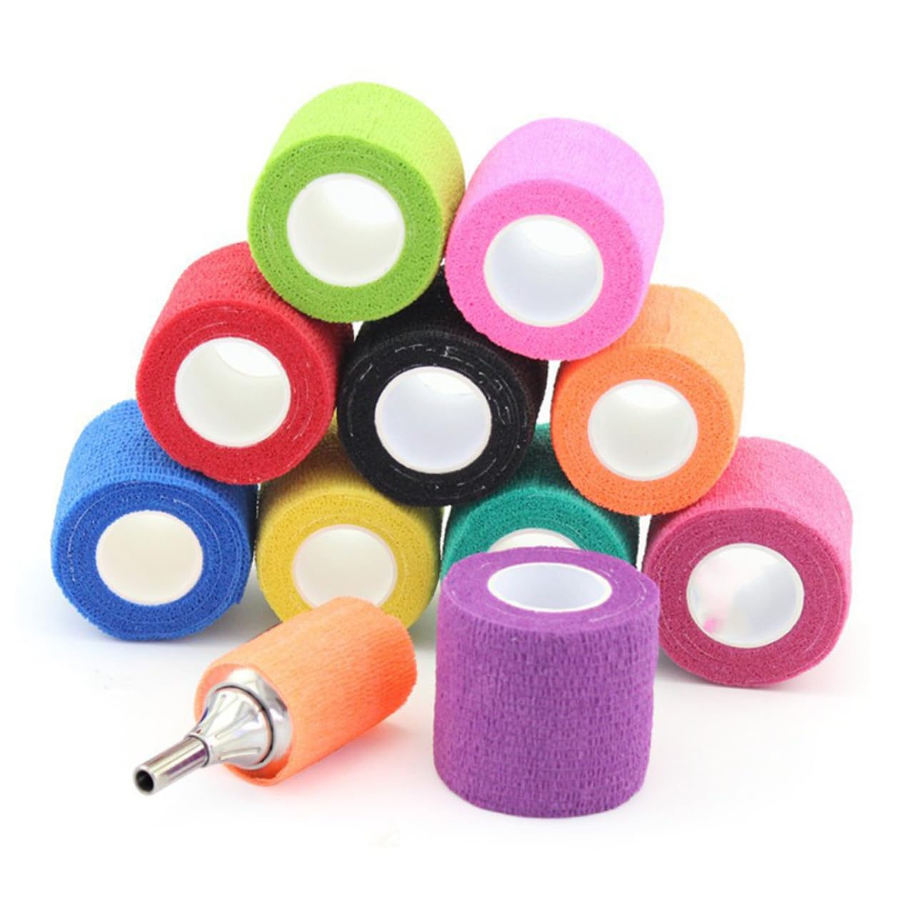 SOLUSTRE 12 Rolls Sports Tape Fixation Tape Wrap Band Rock Tape Gym Wrist Tape Prevention Tape Kettlebell Grip Tape Zinc Oxide Tape Clear Duct Tape Non-Woven Fabric