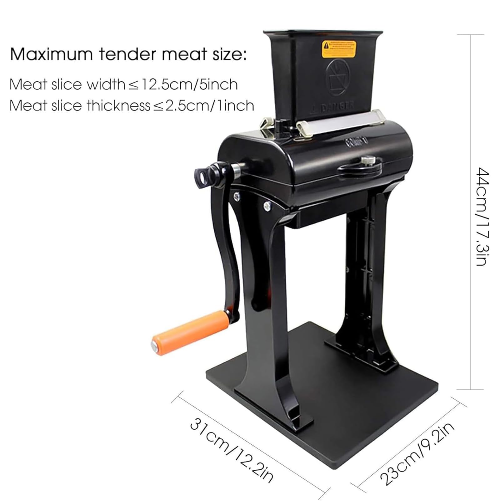 Vertikaler manueller Fleischklopfer mit Edelstahl-Klingen zum gleichmäßigen Lösen und Zartmachen von Fleisch, ideal für Steak, Rind, Truthahn, Huhn und Schweinefleisch