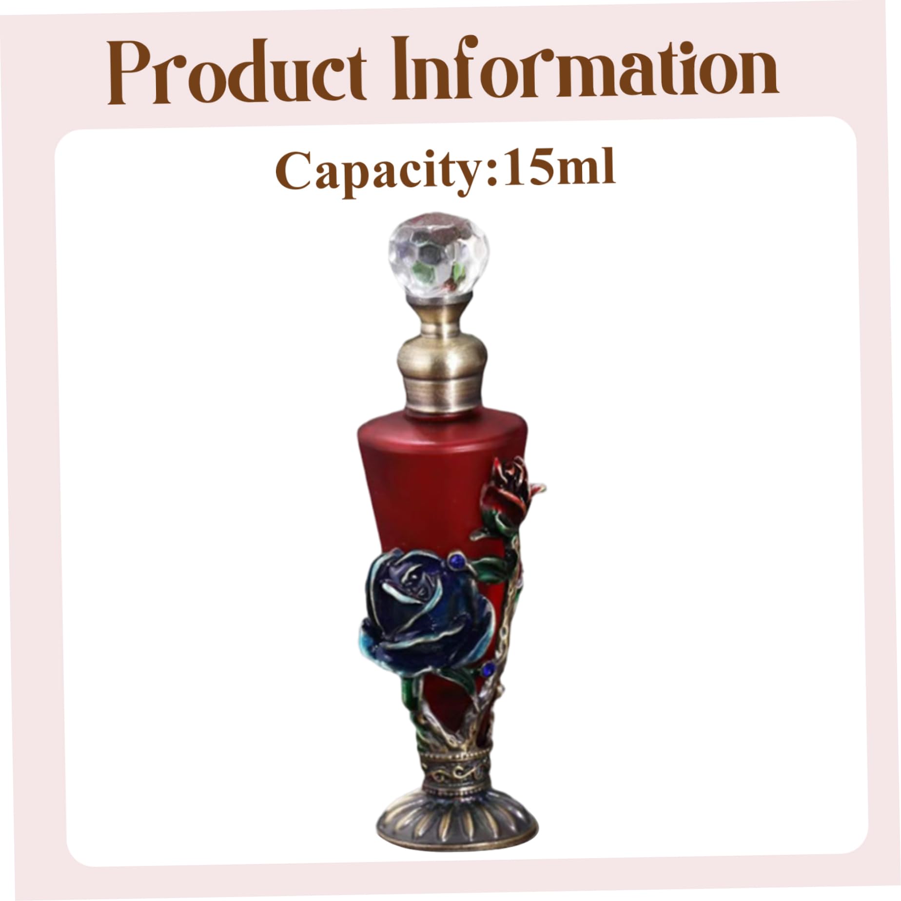 Aceite de perfume árabe, perfume de lujo de Dubai con diamantes de imitación con tapa de botella de cristal y fondo antideslizante, fragancia de aceite esencial de larga duración Dubai