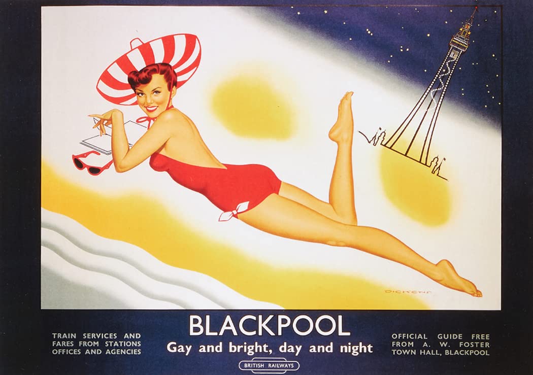 Pyramid International Blackpool 5" Mounted Print Memorabilia, Multi-Colour, 30 x 40 x 1.3 cm
