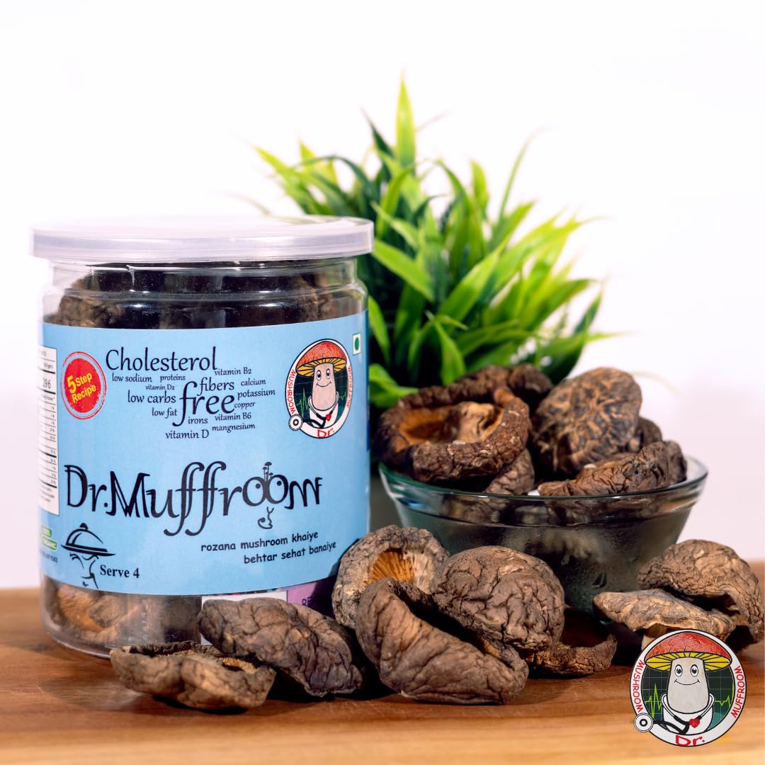 Dr.Muffroom Dried Shiitake Mushroom || Cholesterol Free || Heart-Healthy || Versitile Culinary Delight || Umami Blast || 100% Natural Organically Dried Mushrooms || 50 Grams-image-10