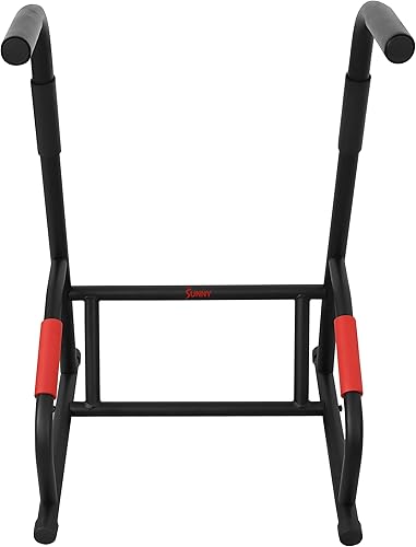 Miniatura 6 de Sunny Health & Fitness Power Tower, Dip Bar, Push-Up & Pull Up Assisting Parallette Station w Optional Rock Climbing Grip Trainer