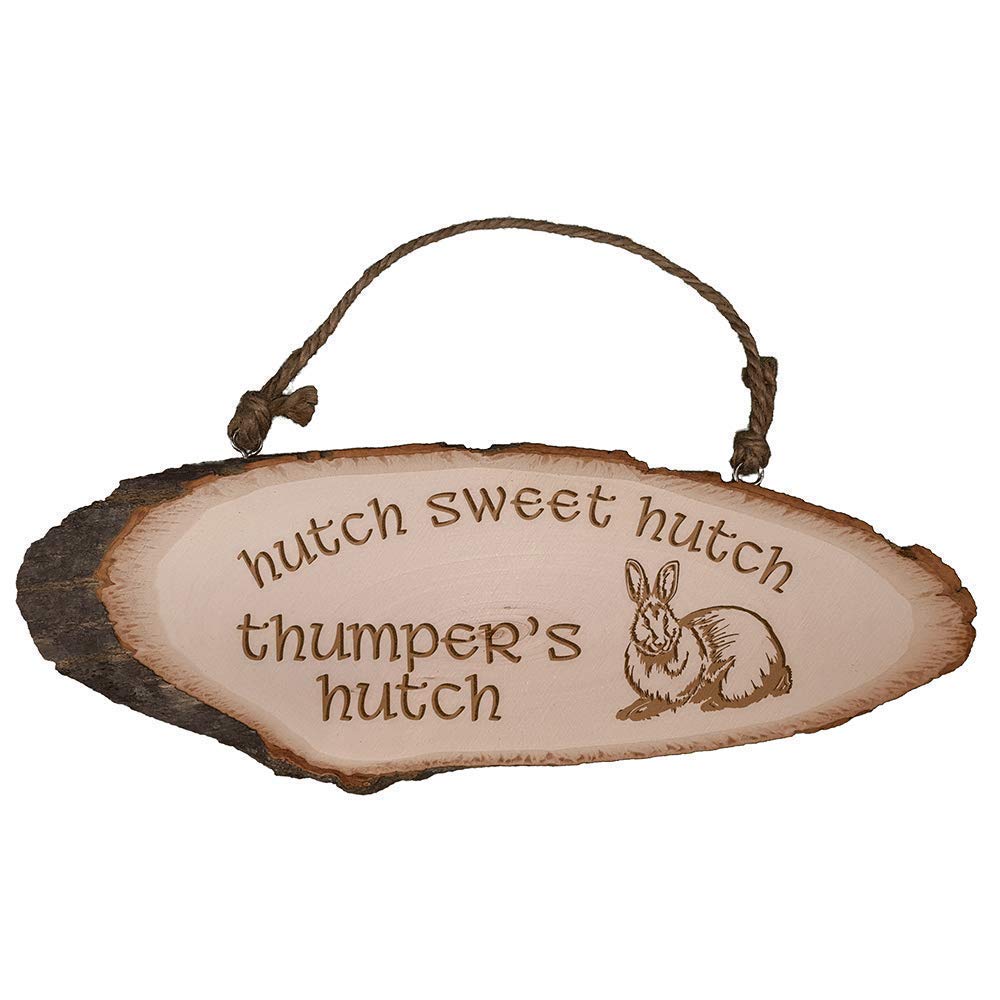 Rabbit Hutch Design | Personalised Wood Plaque | Perfect Gift/Present | Rustic Design |