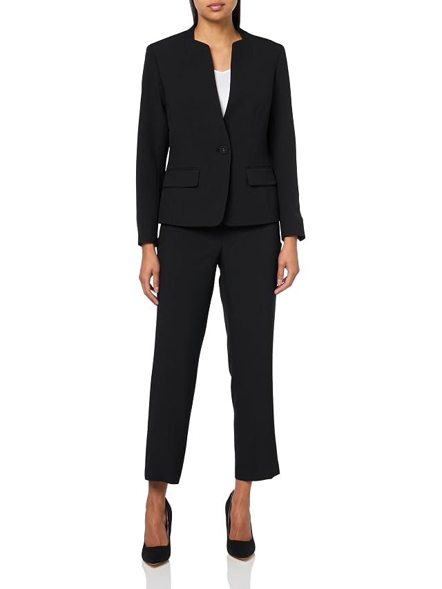 Le Suit Womens One Button Blazer Pant 2pc Set