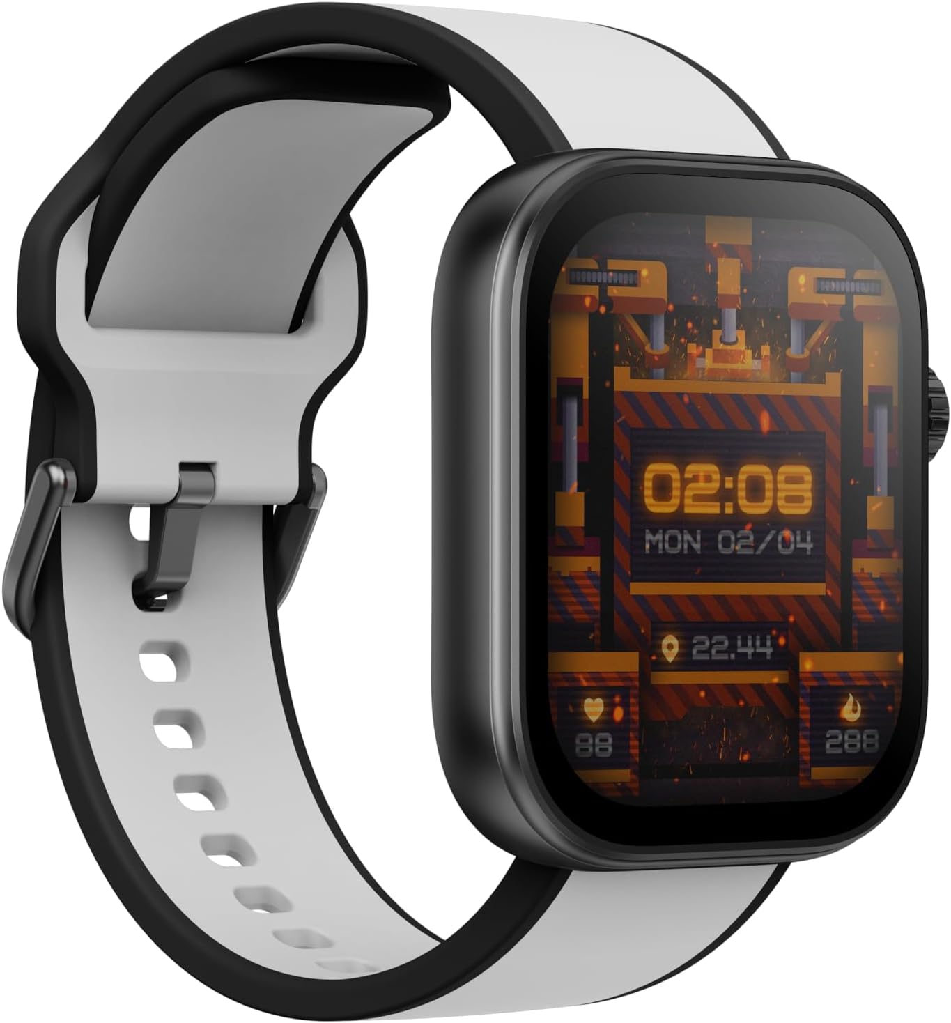 GRABIT G-SWANK Smartwatch AMOLED Display & Bluetooth Calling features a 1.99” Super AMOLED display, Bluetooth calling, and an AI voice assistant for seamless connectivity.