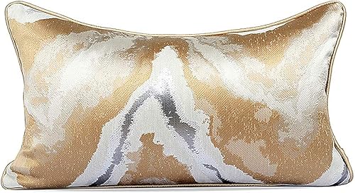 Vista 32 de Fundas de almohada decorativas azules y doradas, 18 x 18 pulgadas, modernas, elegantes, únicas, decorativas para sofá, cama, decoración del hogar