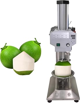 HNZXIB Commercial Coconut Opener Machine, 600PCS/H High Capacity Automatic Coconut Peeler & Trimming Machine Digital Control Adjustable Blade 110V, 800W