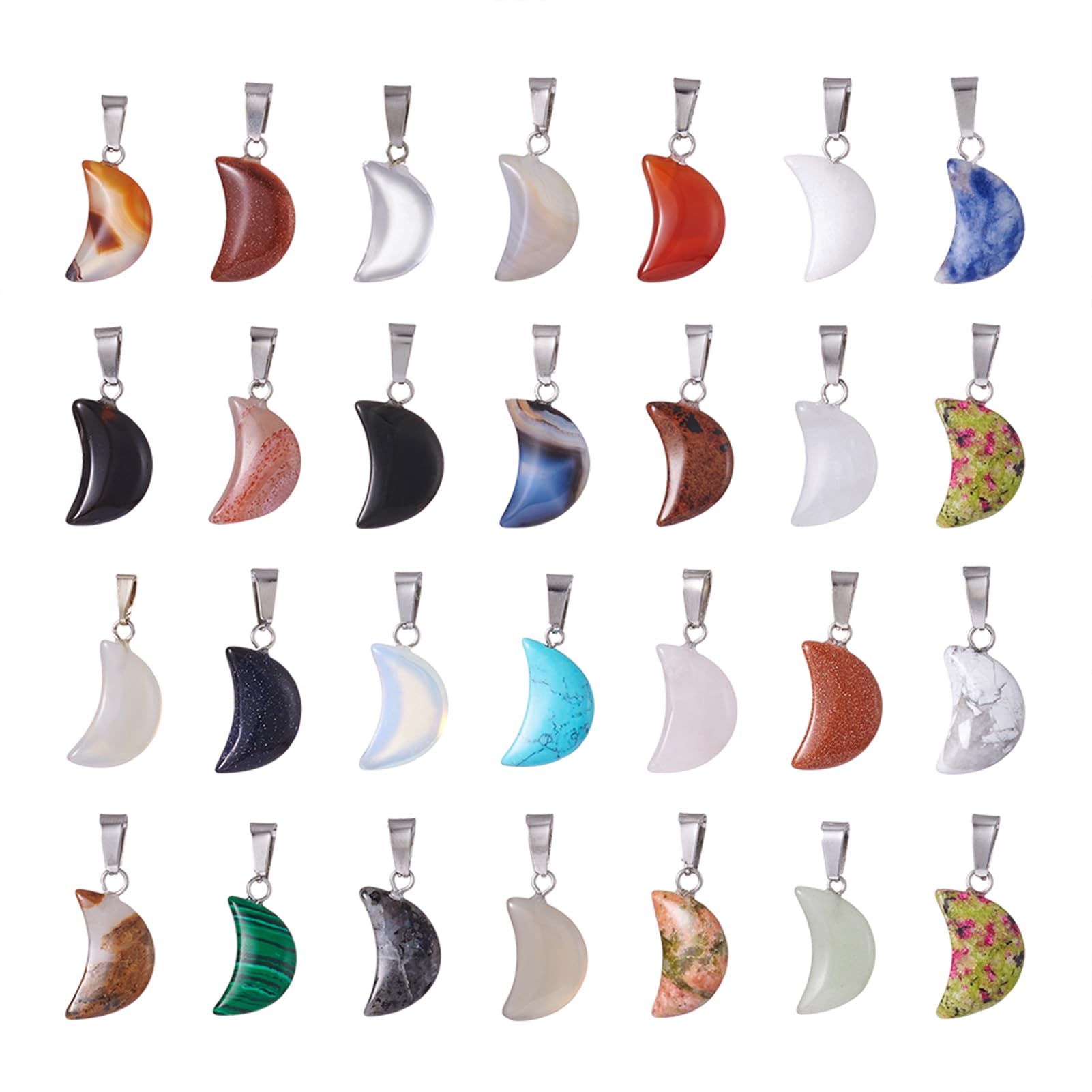 Fashewelry Healing Crystal Dangle Hanging Charm Pendants