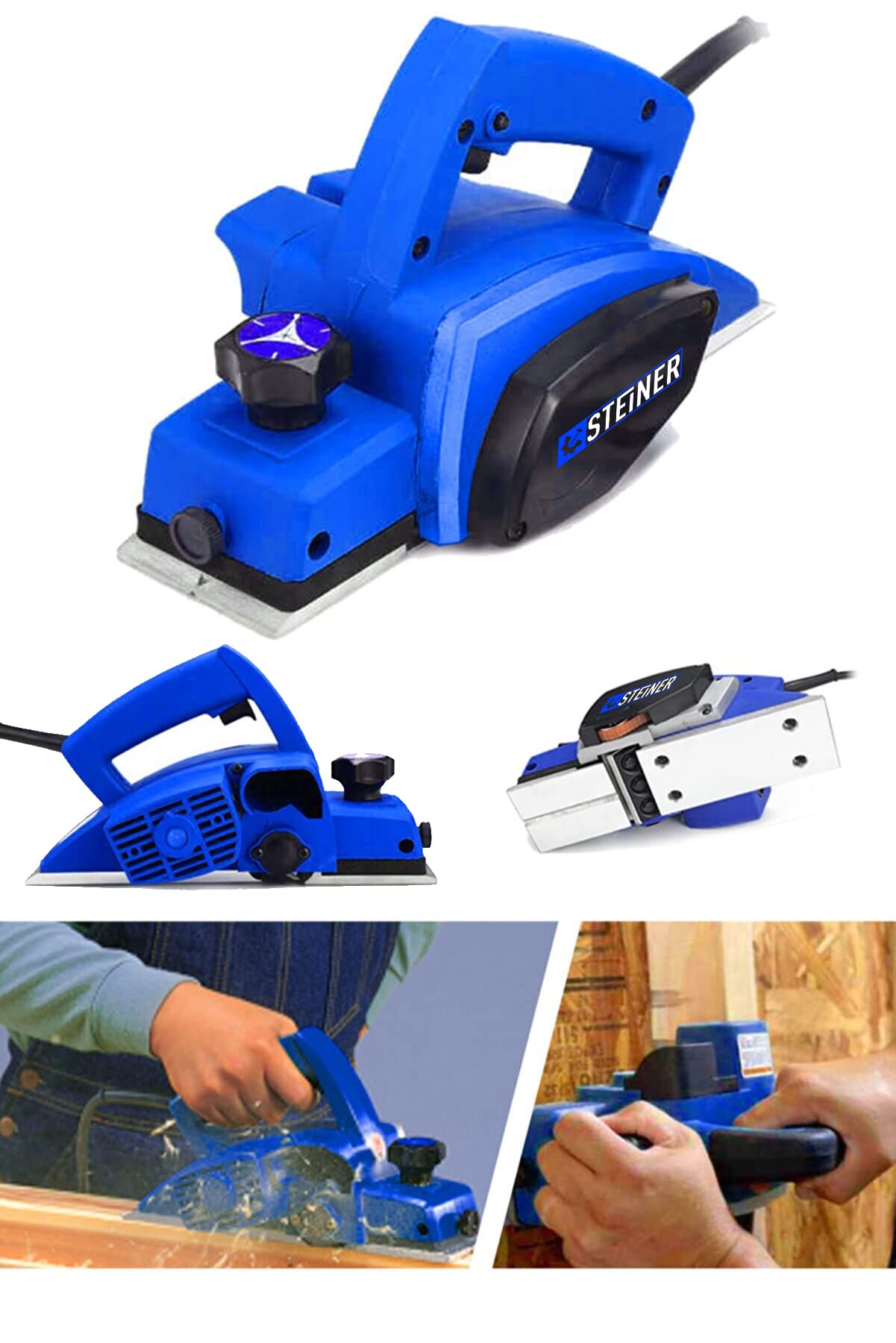 Steiner Alman 4000 Watt Bakır Sargılı Metal Şanzıman Çift Bıçaklı Planya Rende Makinesi - ST0518R215400144