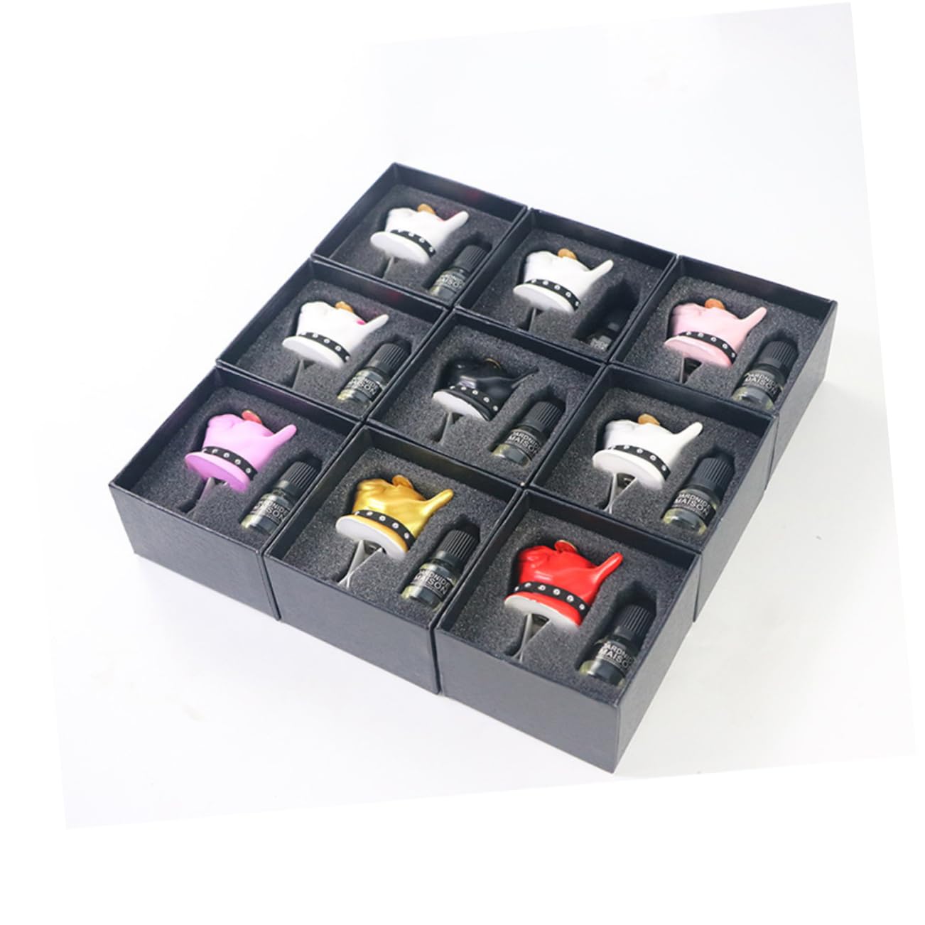 ibasenice 4 Stück Diffusorclip Duft Ätherischer Öle Im Auto Auto-duftdiffusor-entlüftungsclip Haustier Miniatur Auto Clips Autoclip Aromatherapie Weiß Französischer