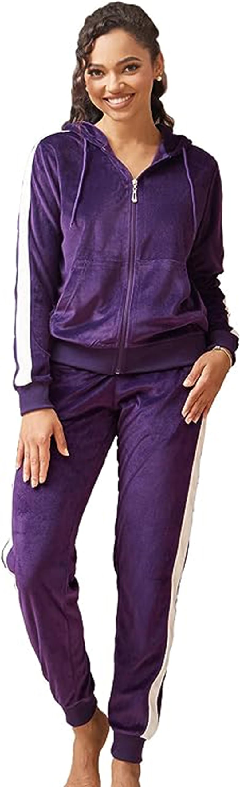 Yasumond Velour Tracksuit Womens 2 Pieces Joggers Outfits Jogging Sweatsuits Set Soft Sports Sweat Suits Pants