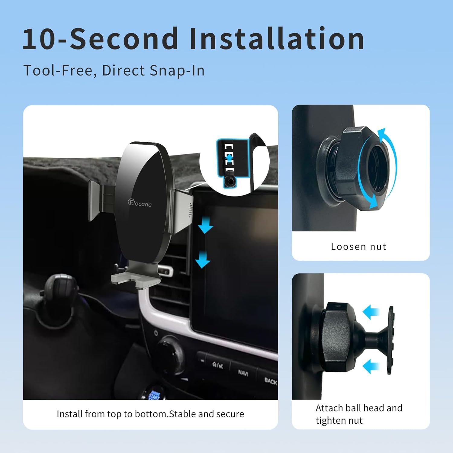 Car Phone Holder for Hyundai Venue 2019-2025 with 8-Inch Screen,Vehicle-Specific Phone Mount,360° Rotating Adjustable Cradle,Hands-Free Cell Phone Holder, Hyundai Venue Interior Accessories