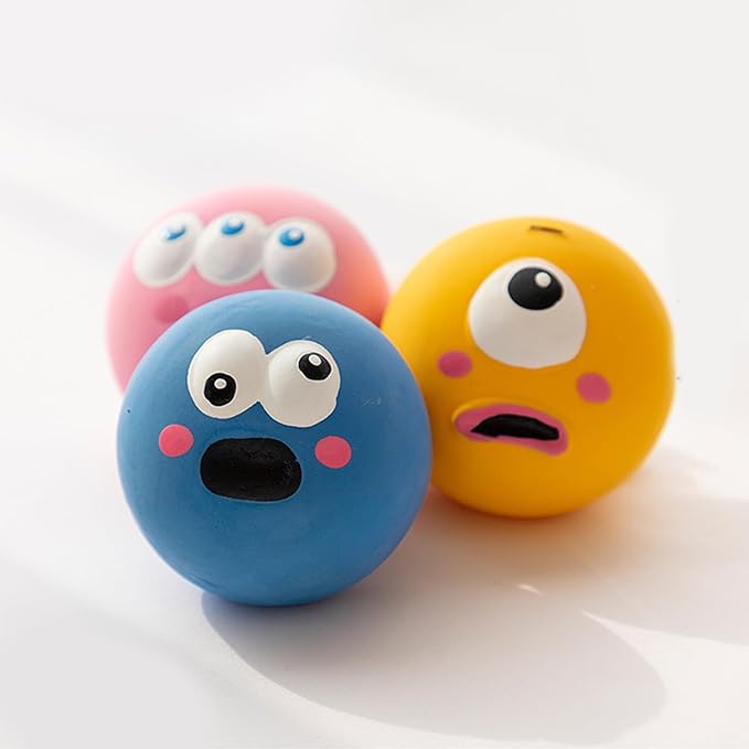 Pelota Juguete para Perro Squeaky de Látex Fydun, 5.5x5.5x4 cm miniatura 7