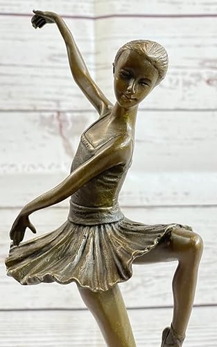 Miniatura 5 de Estatua de escultura de bronce de bailarina Art Nouveau Deco Figura de arte para el hogar, regalo decorativo, arte hecho a mano por Think Bronze