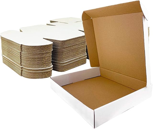 Giftgarden Cardboard Shipping Boxes 30x23x7cm(12"x9"x3"), 20 Pack White Corrugated Postal Mailing Boxes