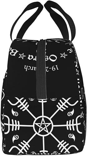 Miniatura 4 de RIMENCH Bolsas de almuerzo aisladas, organizador térmico de aperitivos, bolsa de almuerzo portátil aislada para compras, a prueba de fugas, nórdico,