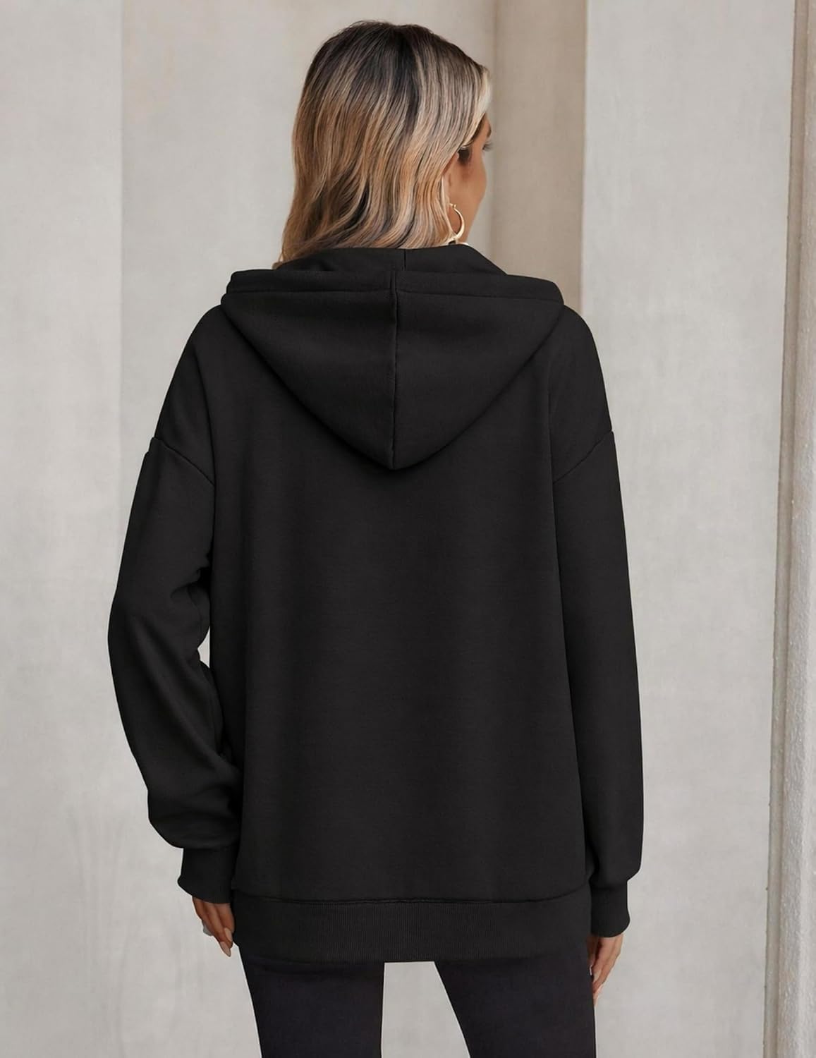 Zeagoo Hoodie for Women Hooded Sweatshirt Button Hoodies With Pockets Comfy Fleece Jackets 2026 Fashion S-3XL