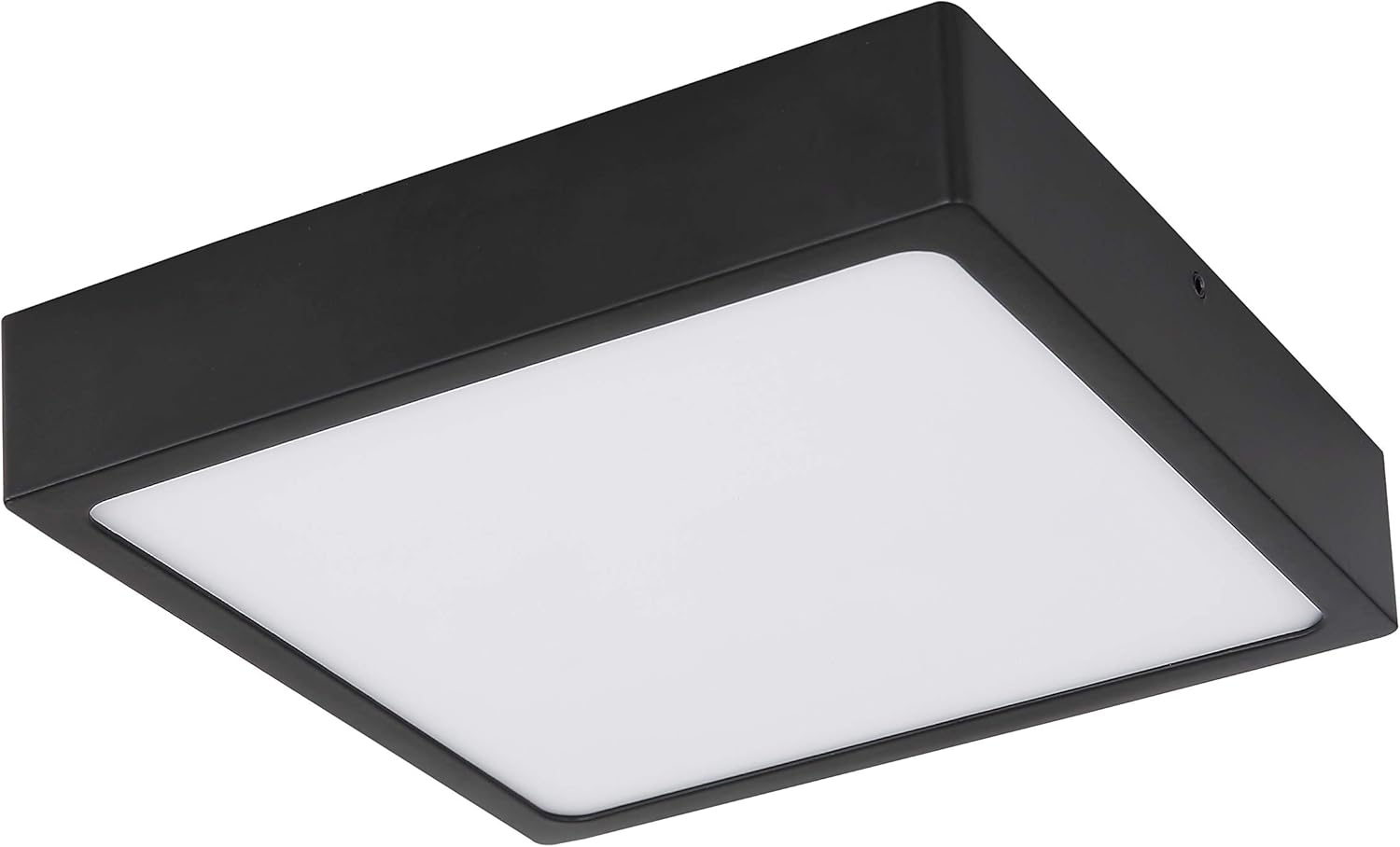 Globo 12369-15 LED Ceiling Light, unlit, showing its matte black metal frame