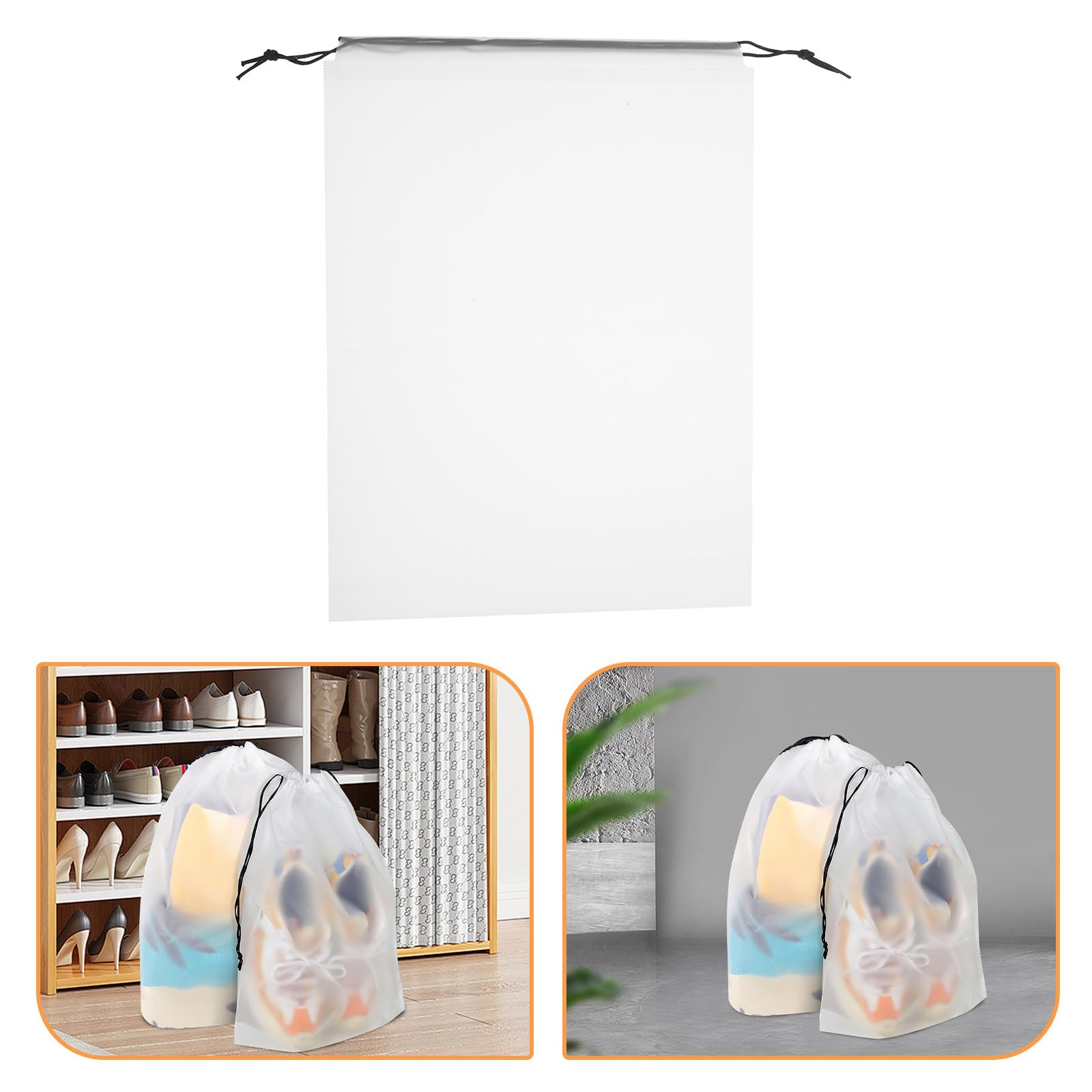 Borse per Scarpe da Viaggio, Organizer Valigia Pe Bianco 40pezzi | Scarpe da Viaggio, Borsa Riporre Scarpe, Buste in Casa, Separa Calzature, Cordino, Portatile