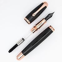 Vista 13 de Monteverde Super Mega Carbon Fiber/chrome trim Fountain Pen - F