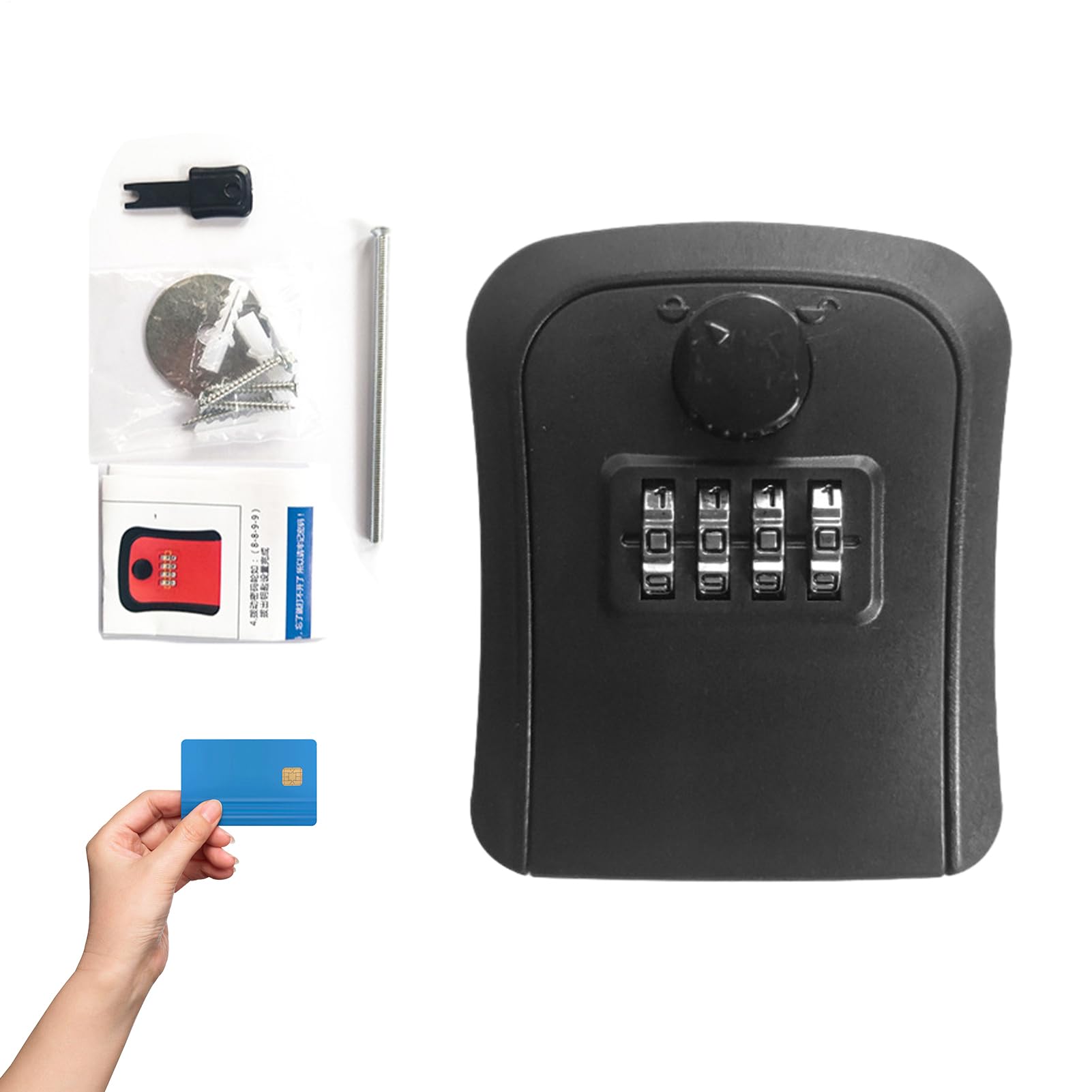 Security Key Lock Boxes Wall Mounted Digit Combination Hiders Safe Storage