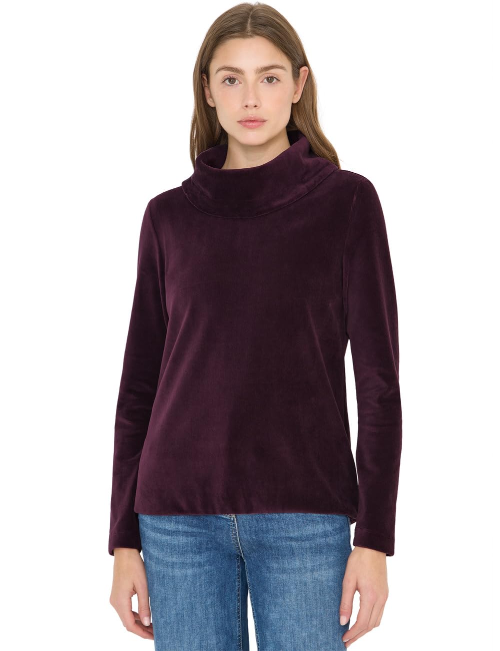 Damen Cord Shirt mit großem Kragen